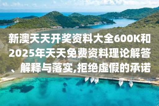 新澳天天開獎資料大全600K和2025年天天免費資料理論解答、解釋與落實,拒絕虛假的承諾